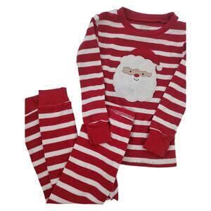 2T Carter's Cotton Santa Striped Pajamas